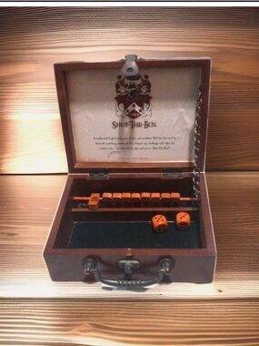 National Geographic Society Shut The Box PubGame w/Flip Tiles & Dice